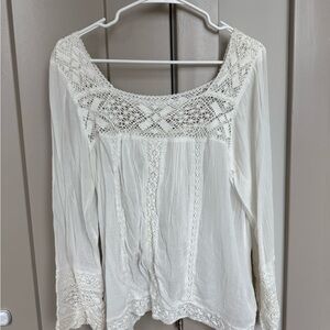 Spell White Lace Blouse